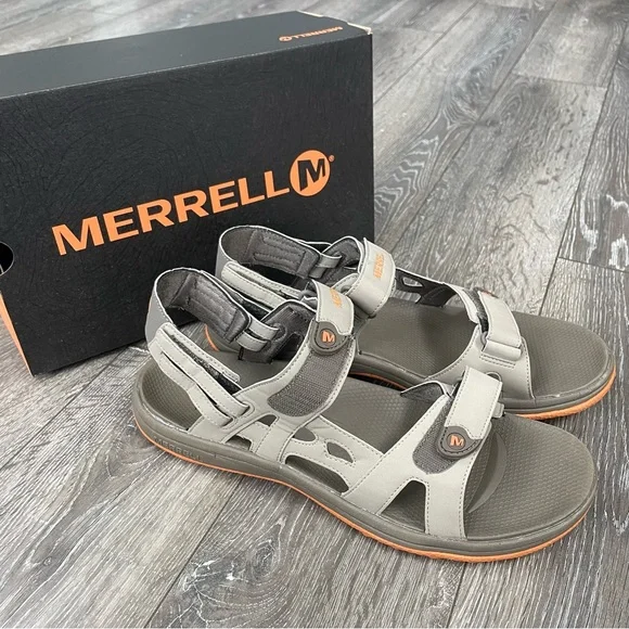 Men\'s Merrel Gray Sandals Size 14 NWT Merrell Men main image 4